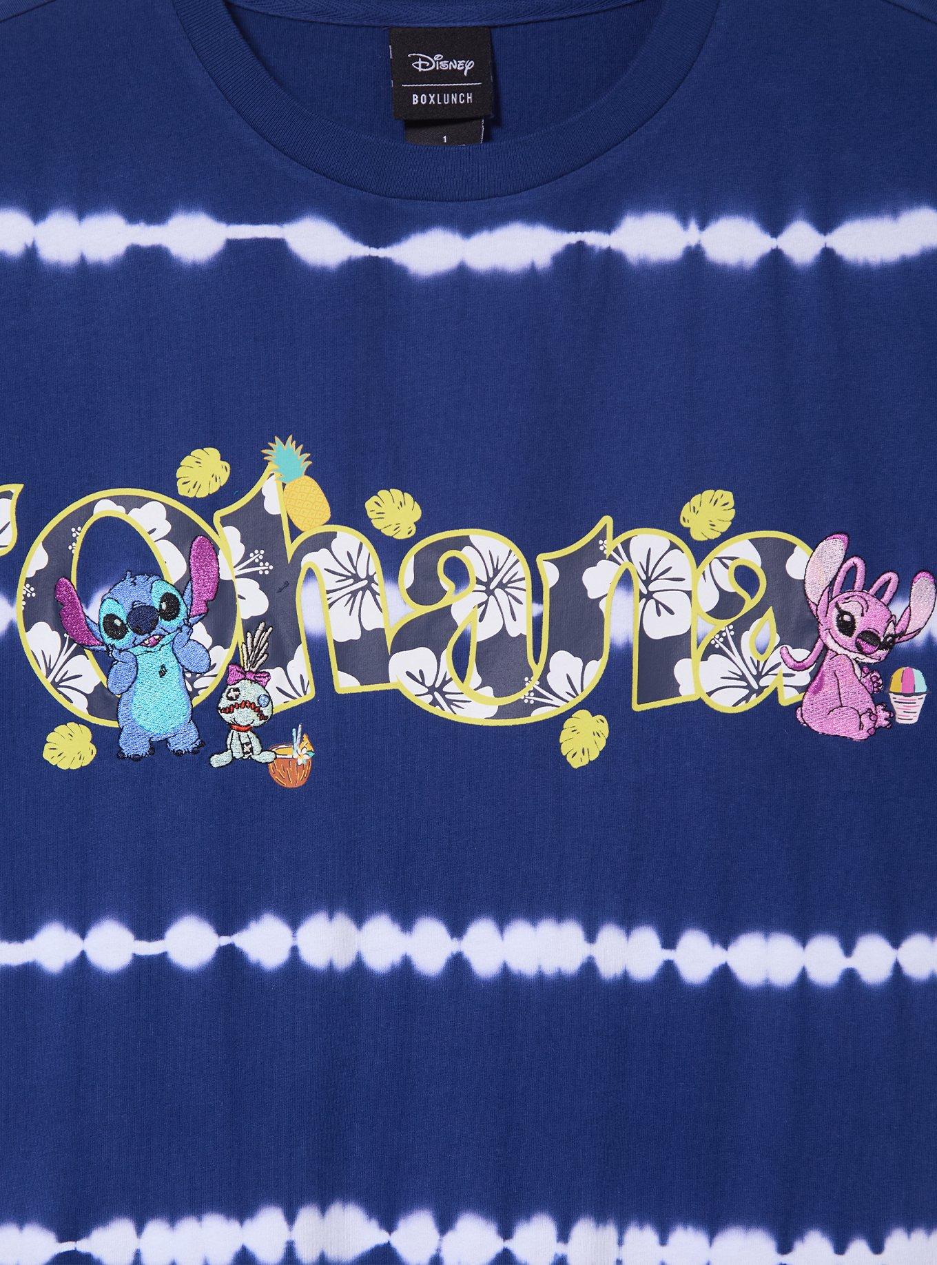 Disney Lilo & Stitch Ohana Tie-Dye Women's Plus Size Cropped T-Shirt - BoxLunch Exclusive, , hi-res