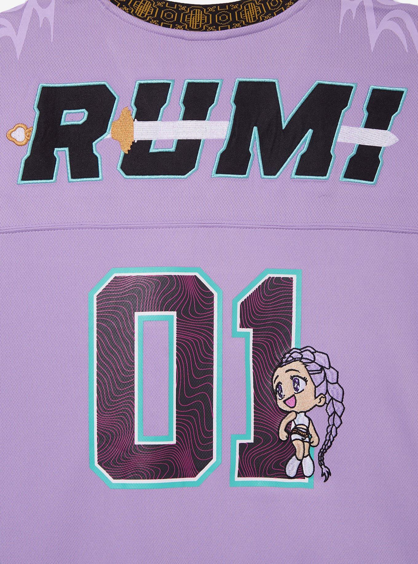 KPop Demon Hunters Rumi Women's Plus Size Cropped Football Jersey &mdash; BoxLunch Exclusive, , alternate