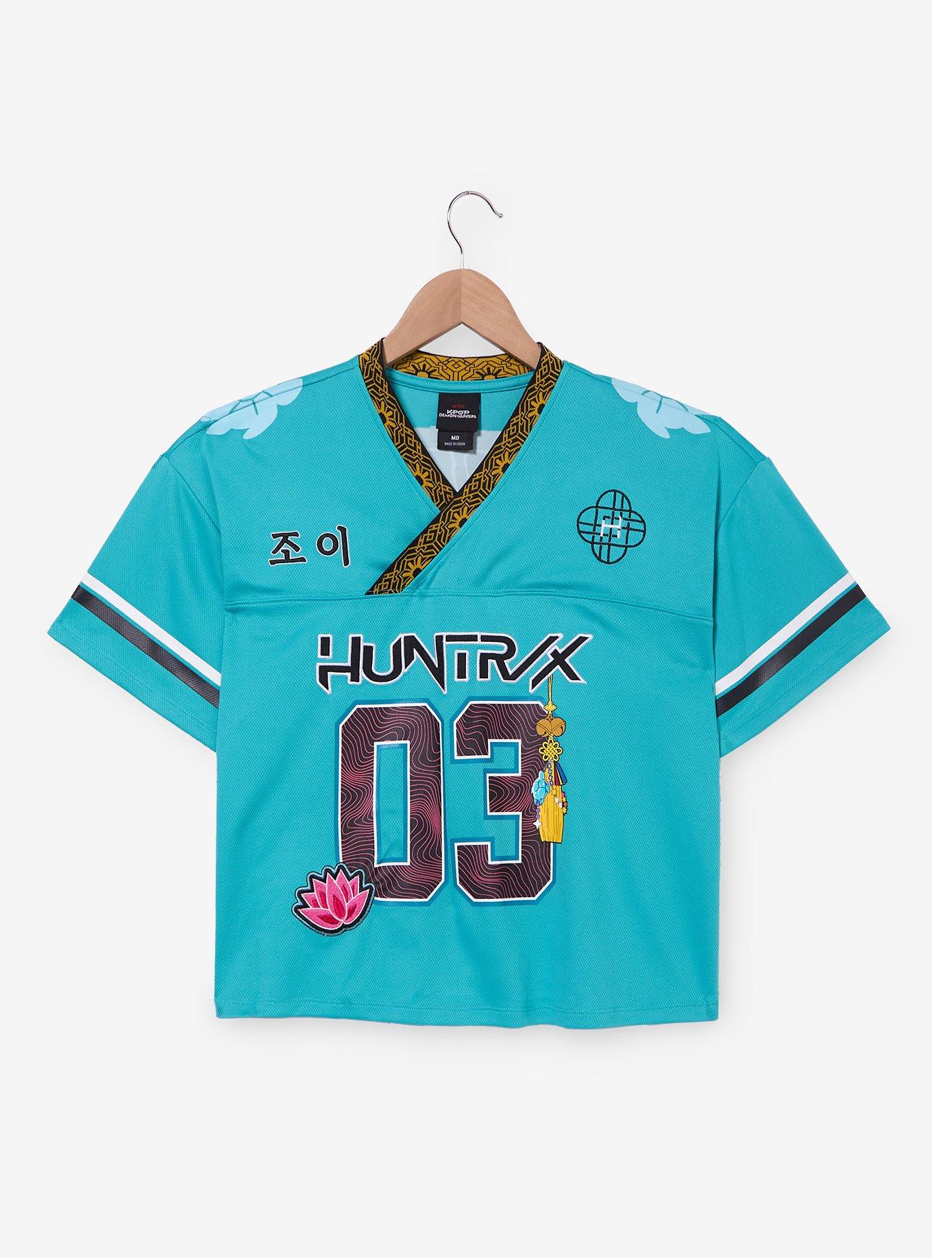 KPop Demon Hunters Zoey Women's Cropped Football Jersey - BoxLunch Exclusive, , alternate