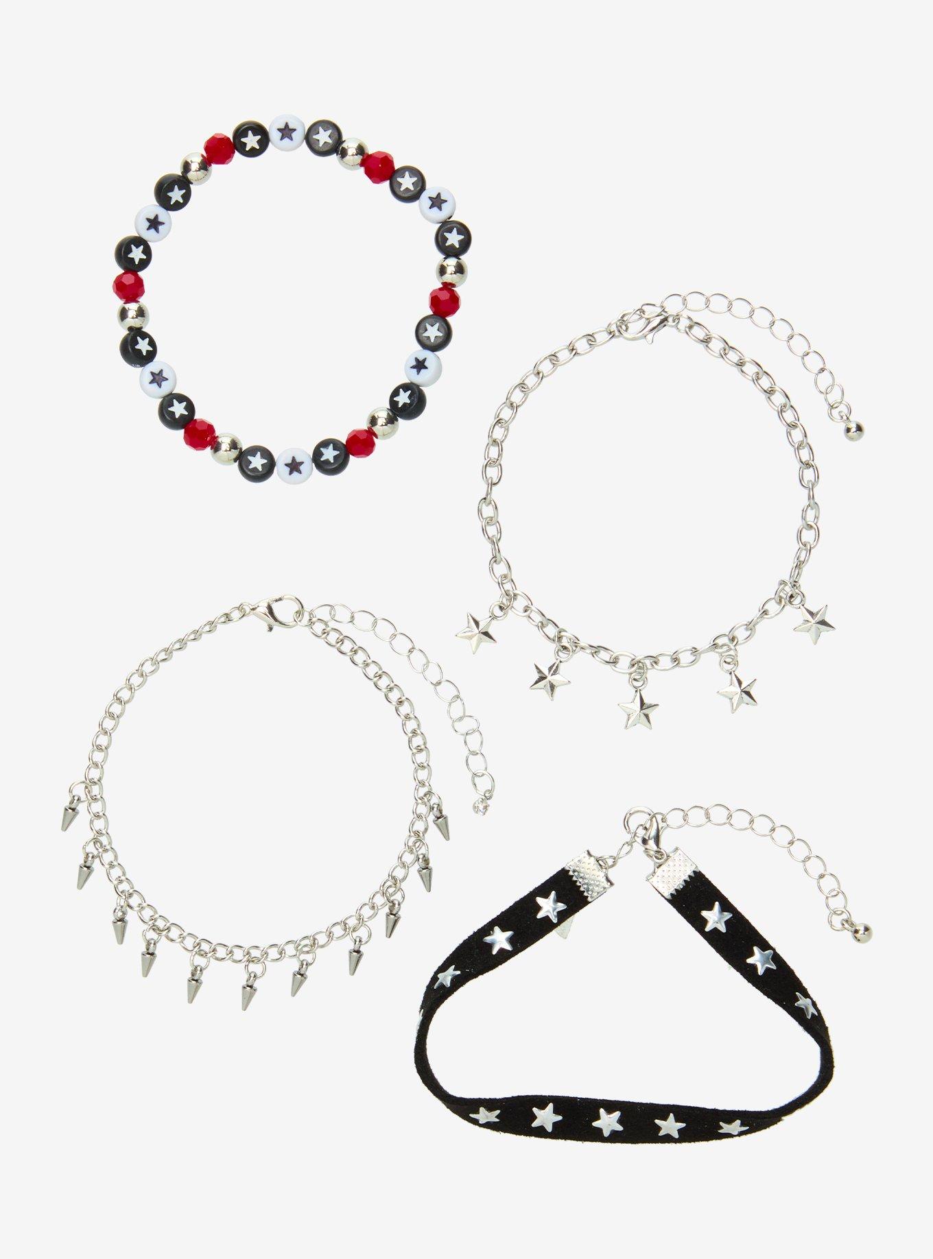 Social Collision Star Bead Chain Bracelet Set, , hi-res