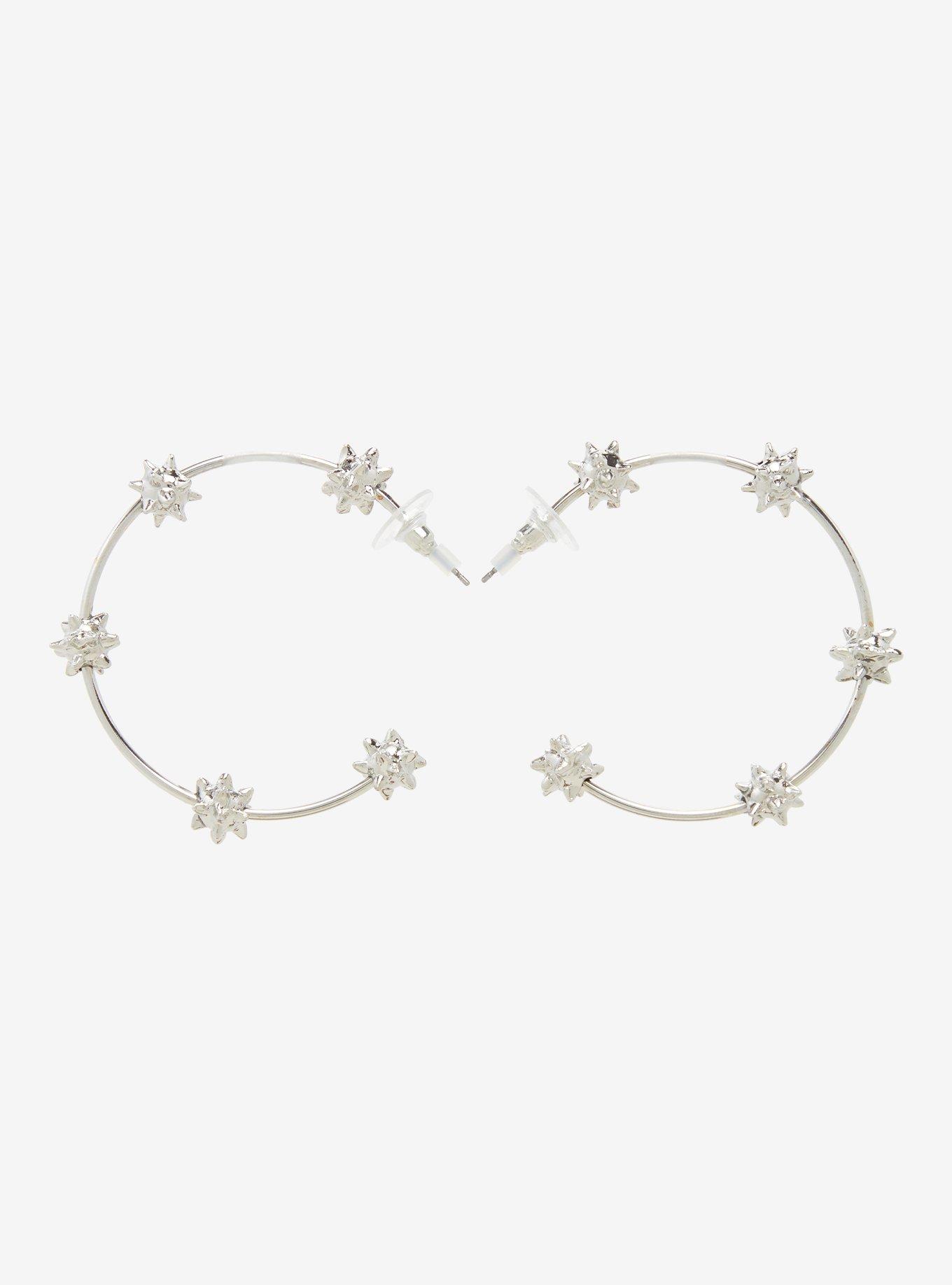 Spiky Ball Hoop Earrings, , hi-res
