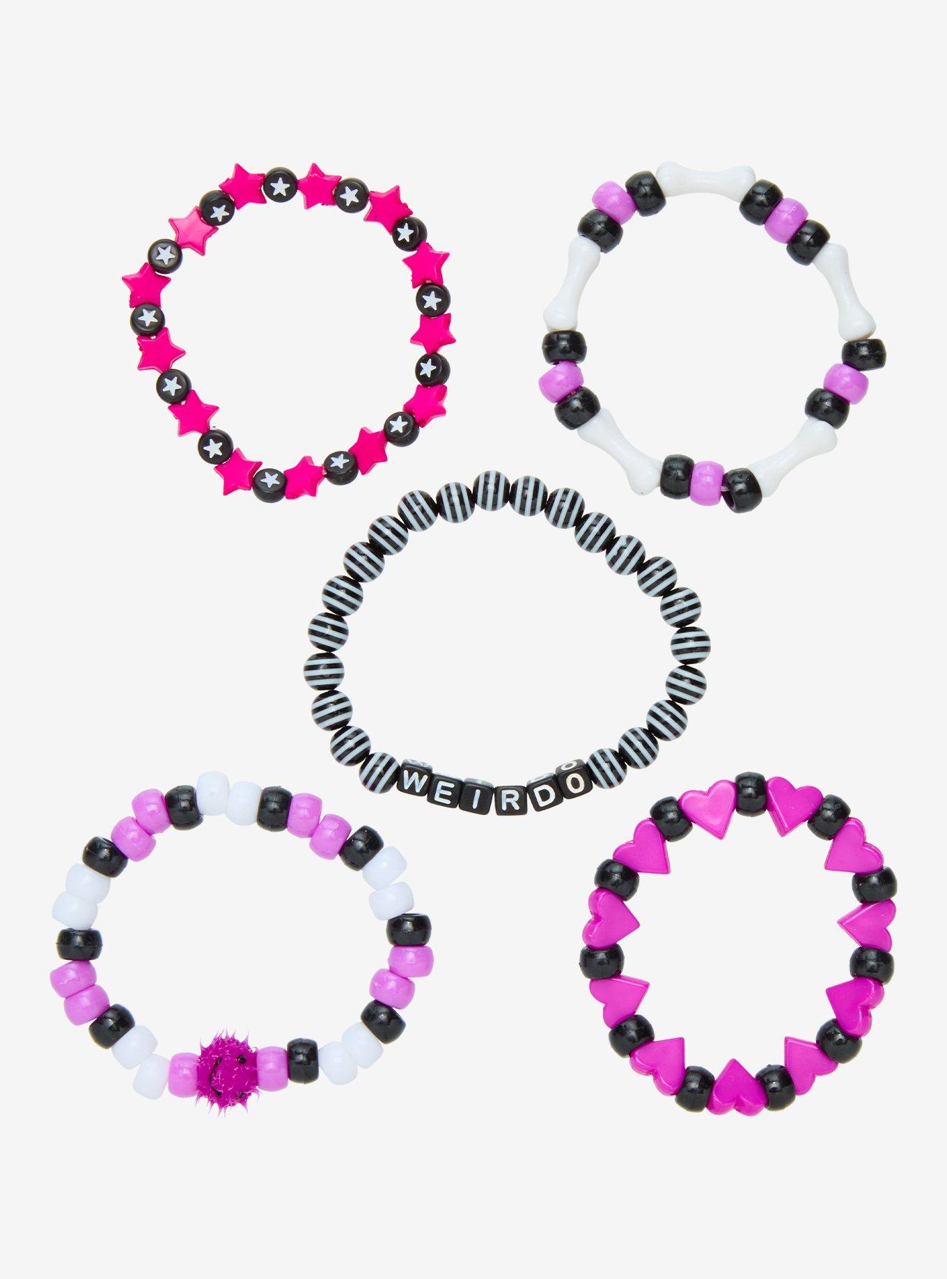 Weirdo Star Heart Bead Bracelet Set, , hi-res