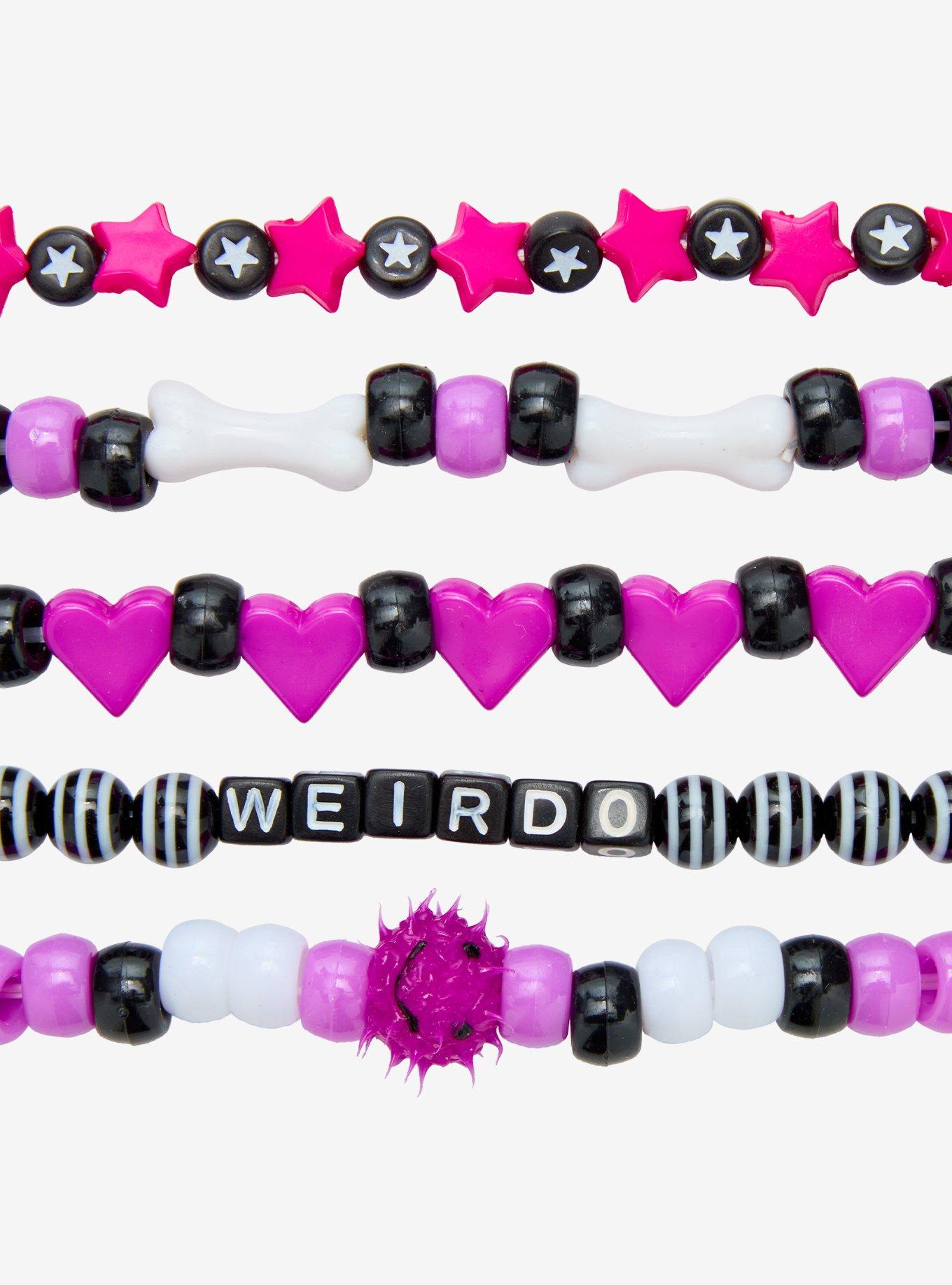 Weirdo Star Heart Bead Bracelet Set, , alternate
