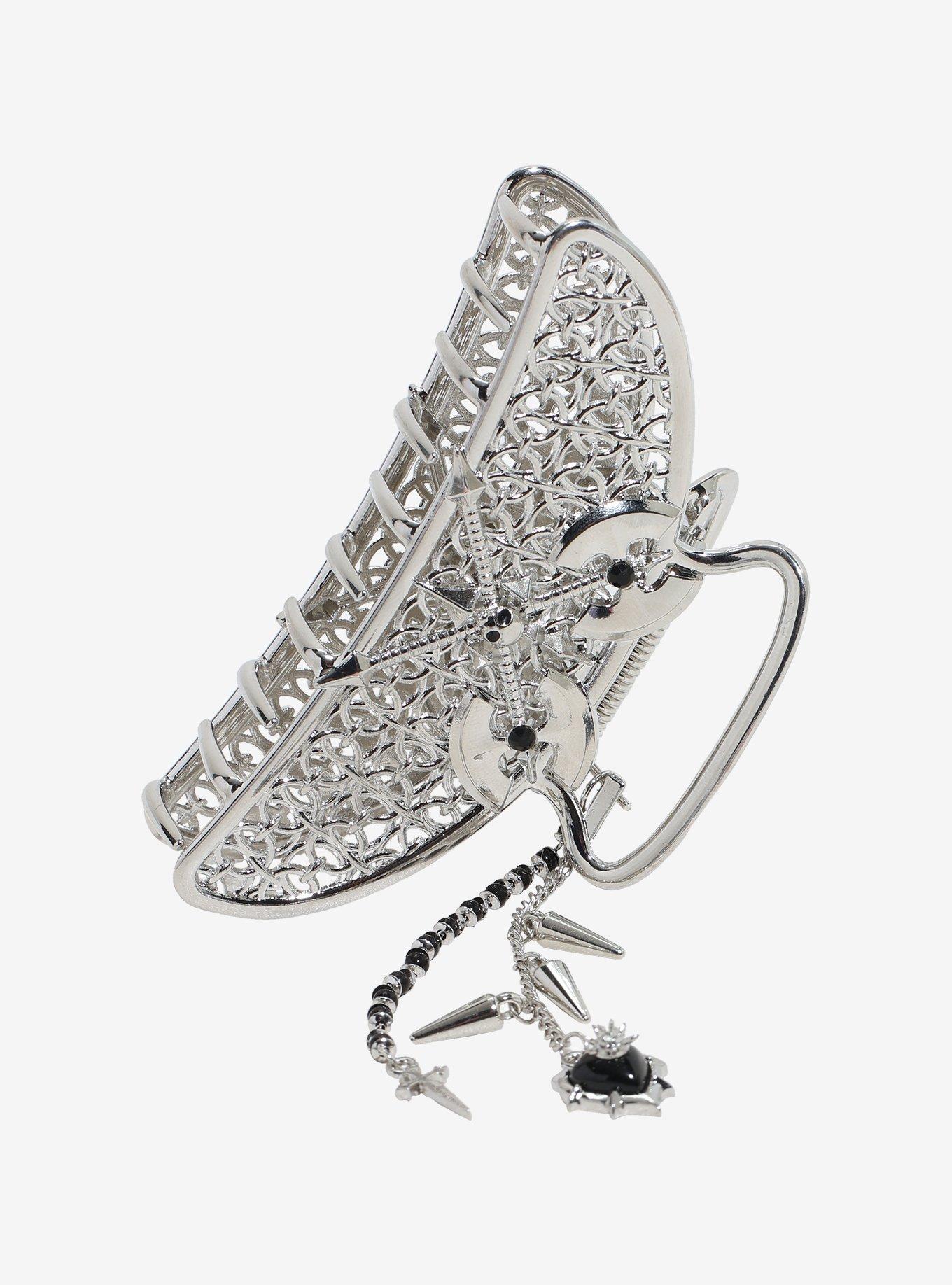Axe Chain Mail Claw Hair Clip, , alternate
