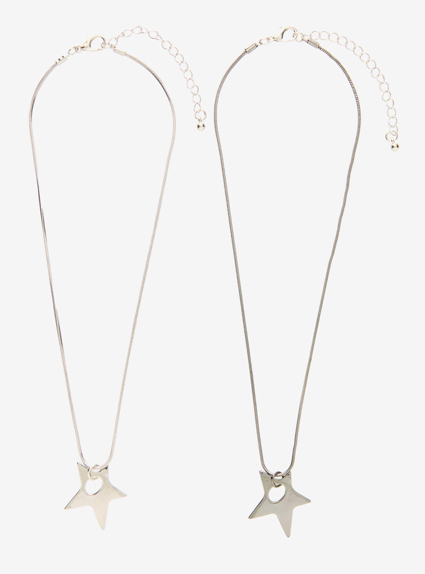 Social Collision Irregular Star Best Friend Necklace Set, , hi-res