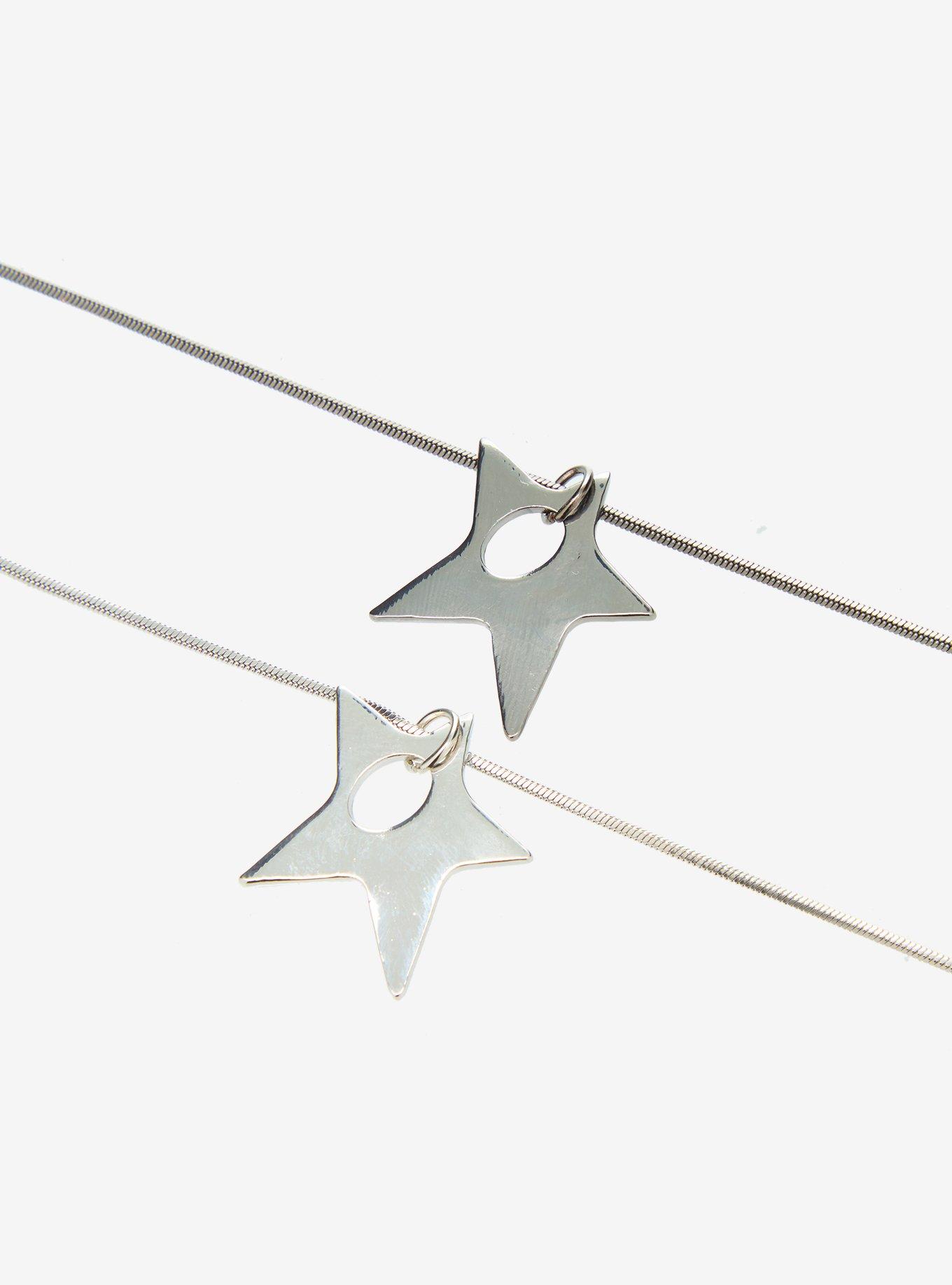 Social Collision Irregular Star Best Friend Necklace Set, , alternate