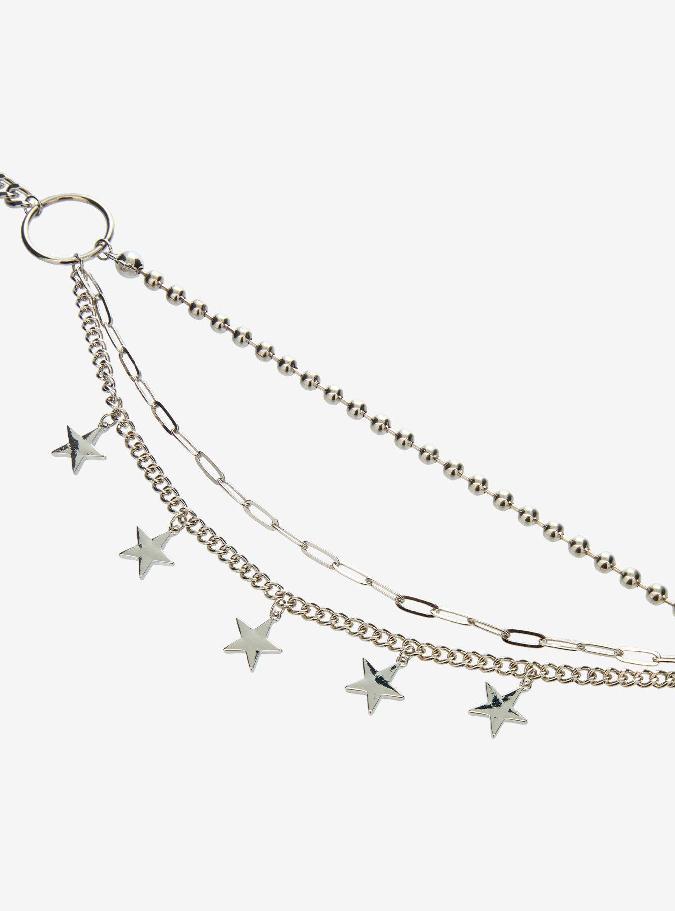 Social Collision Star Charm Ball Multi Chain Choker, , alternate