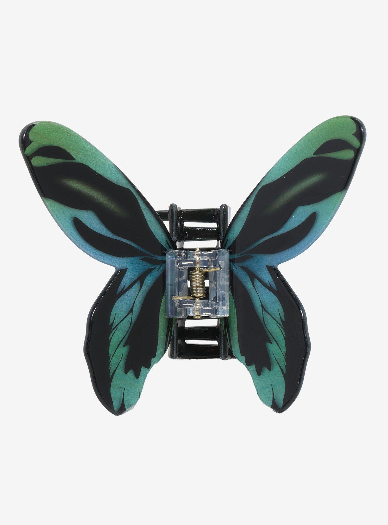 Thorn & Fable Green Butterfly Claw Hair Clip, , hi-res