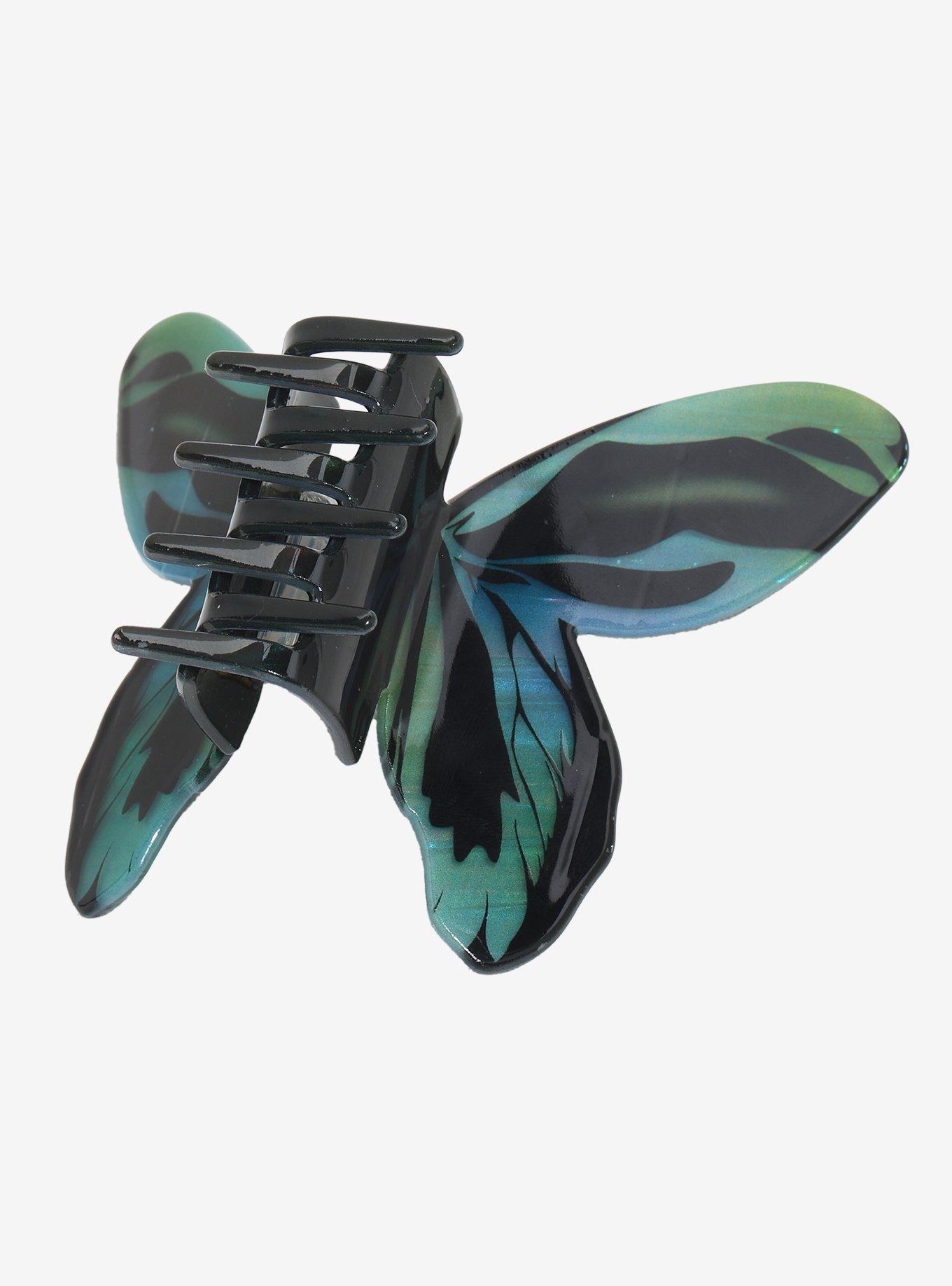 Thorn & Fable Green Butterfly Claw Hair Clip, , alternate