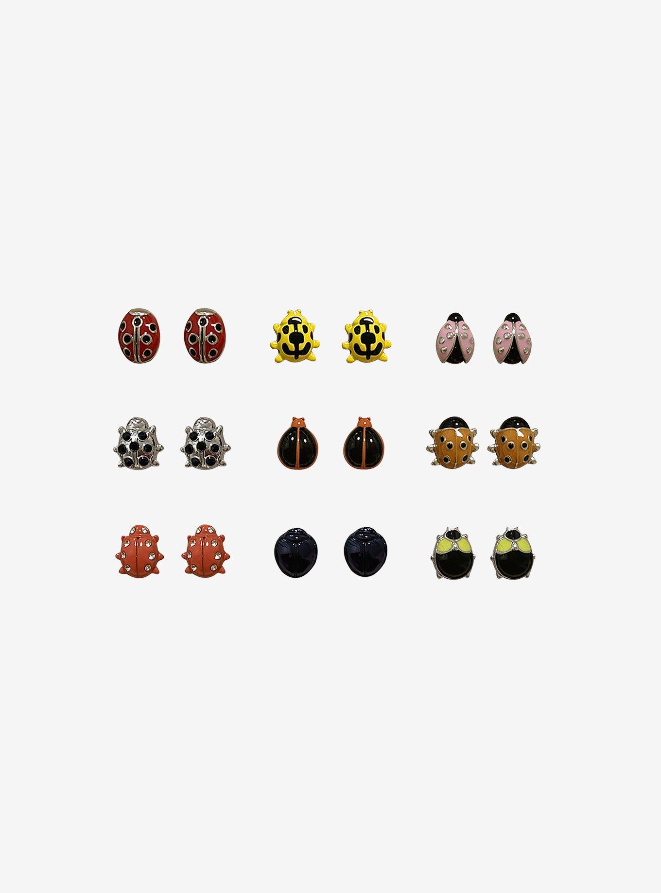 Thorn & Fable Ladybug Stud Earring Set, , hi-res