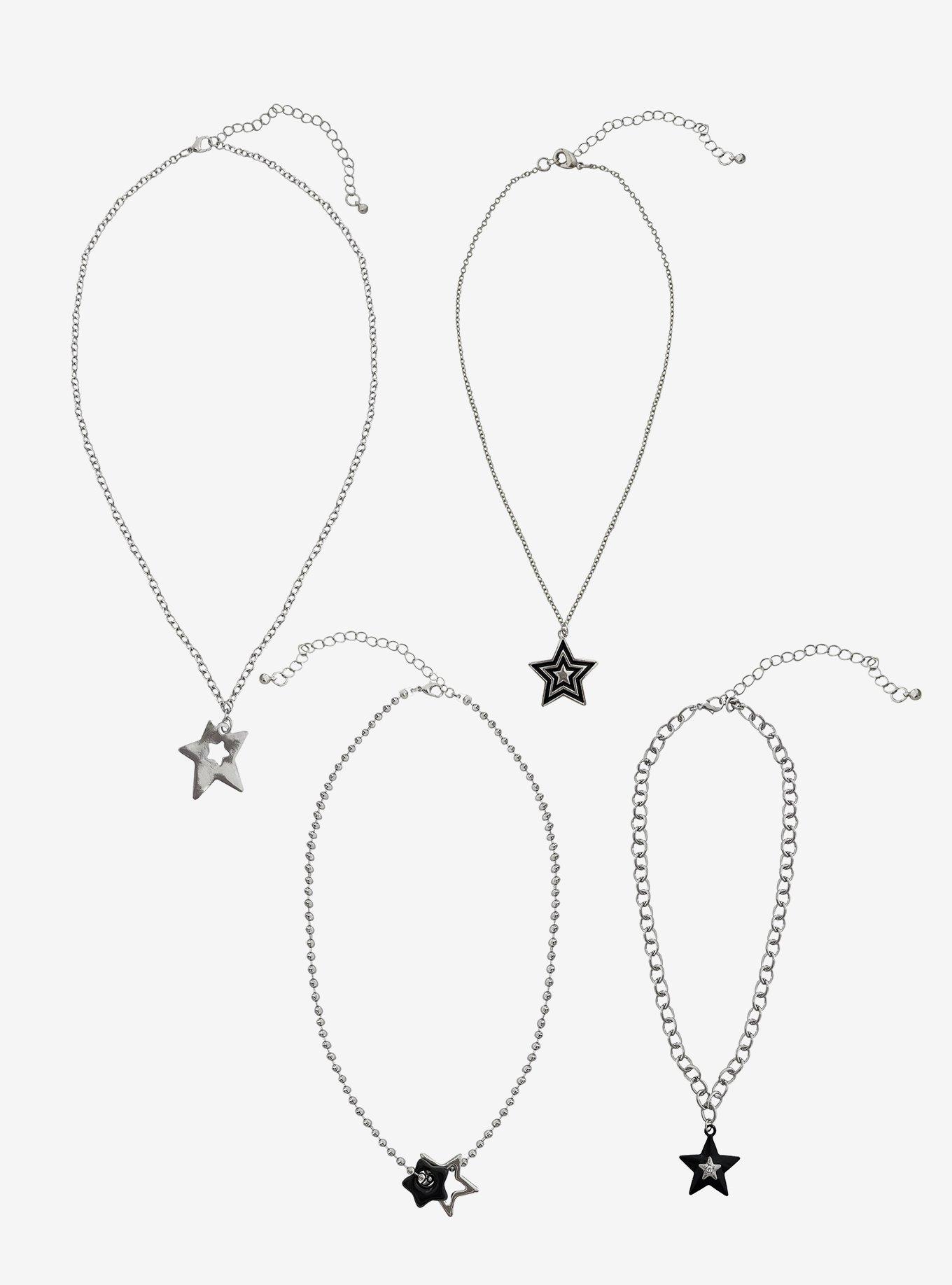 Social Collision Chain Star Necklace Set, , hi-res