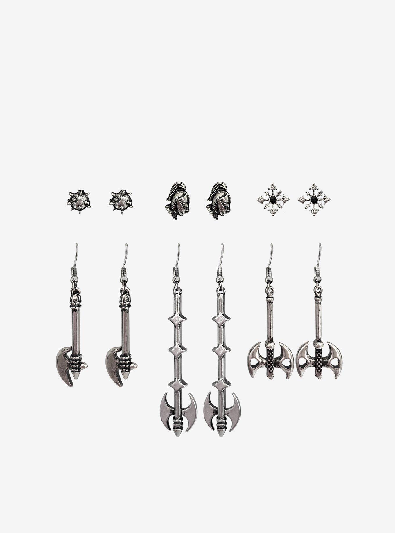 Medieval Weapon Earring Set, , hi-res