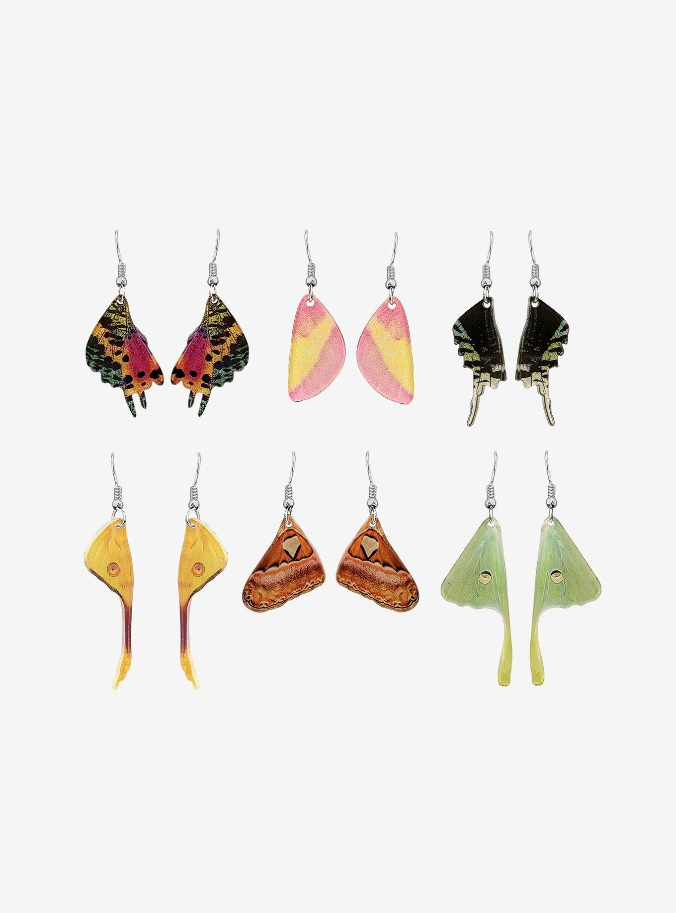 Thorn & Fable Moth Wing Drop Earring Set, , hi-res