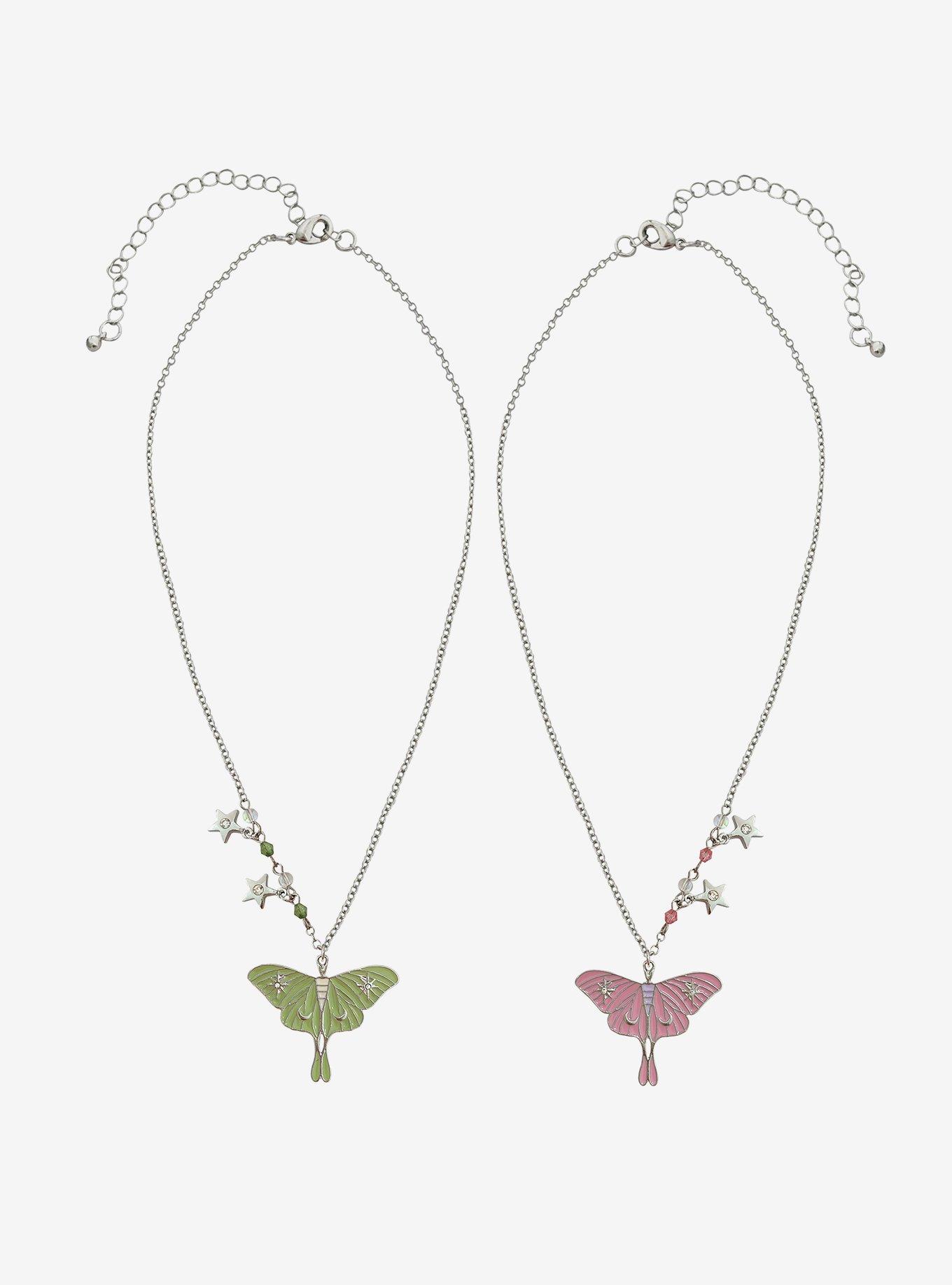 Thorn & Fable Celestial Moth Best Friend Necklace Set, , hi-res
