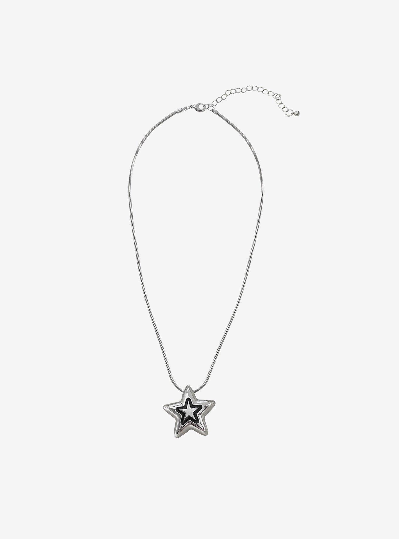 Social Collision Puff Star Pendant Necklace, , hi-res