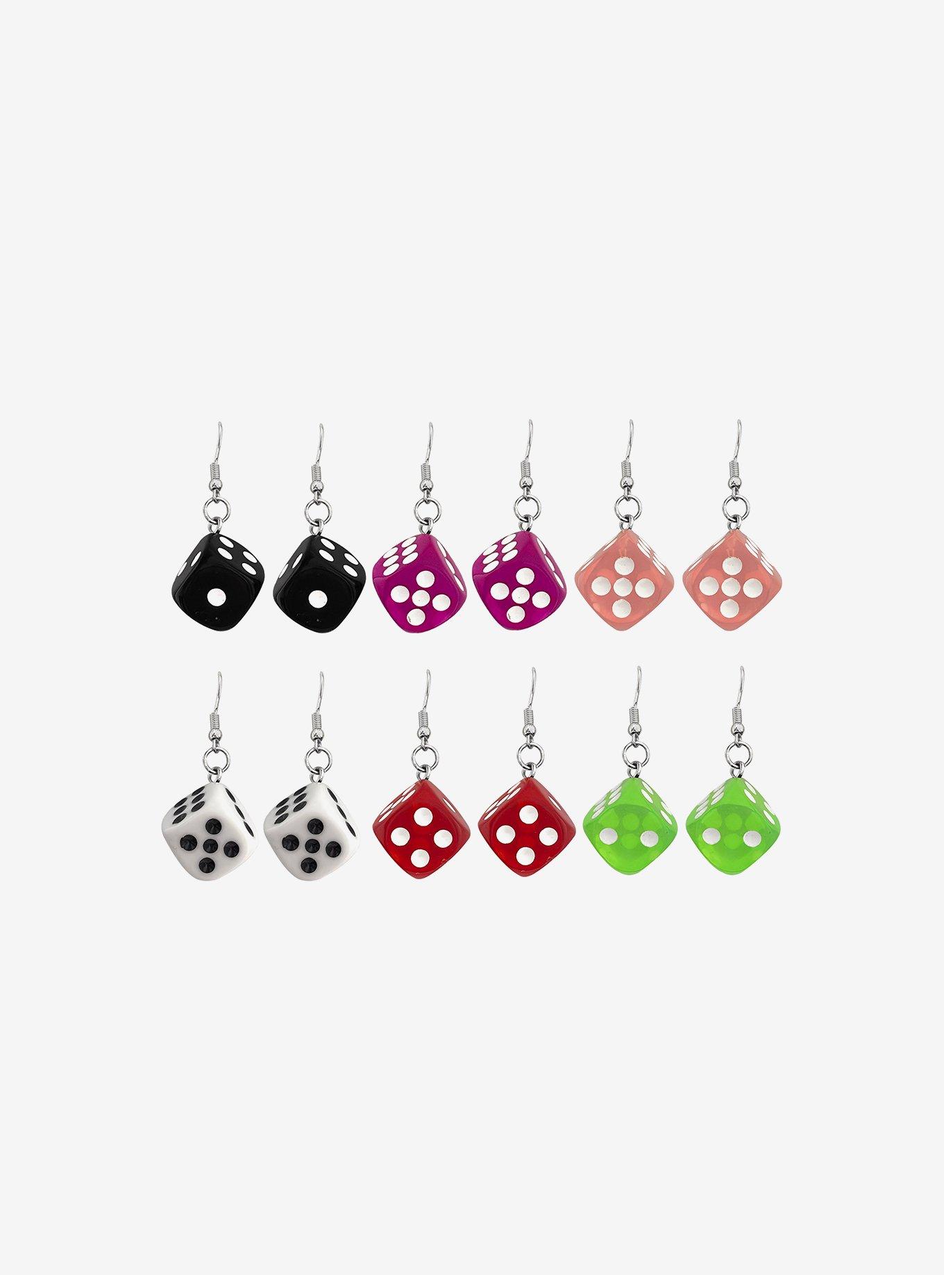 Multi-Color Dice Drop Earring Set, , hi-res
