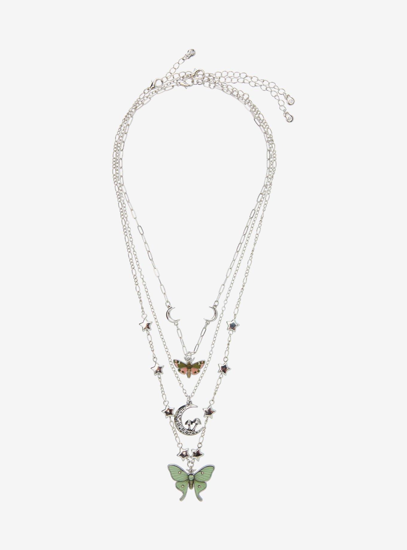 Thorn & Fable Celestial Moth Necklace Set, , hi-res