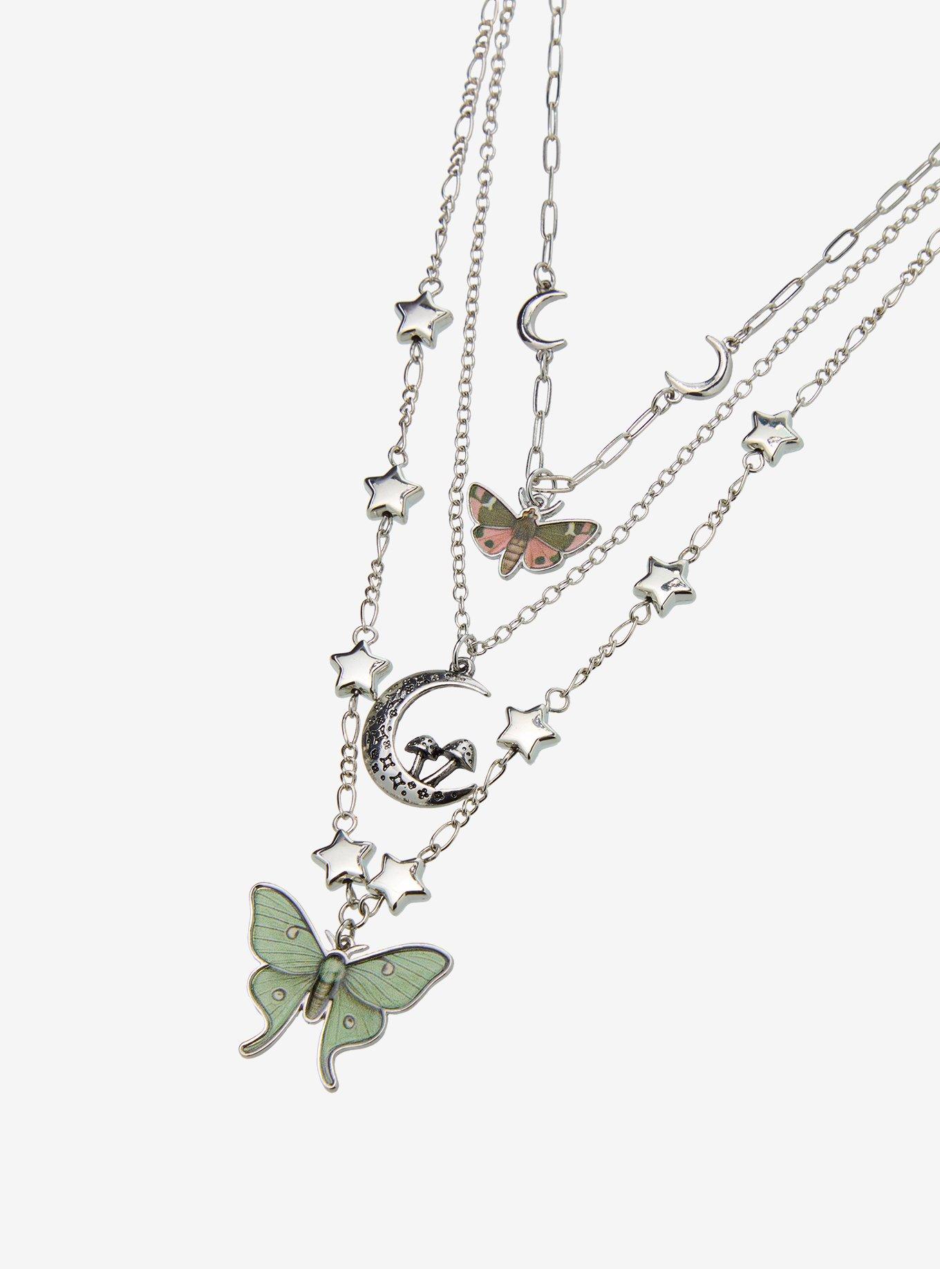 Thorn & Fable Celestial Moth Necklace Set, , alternate