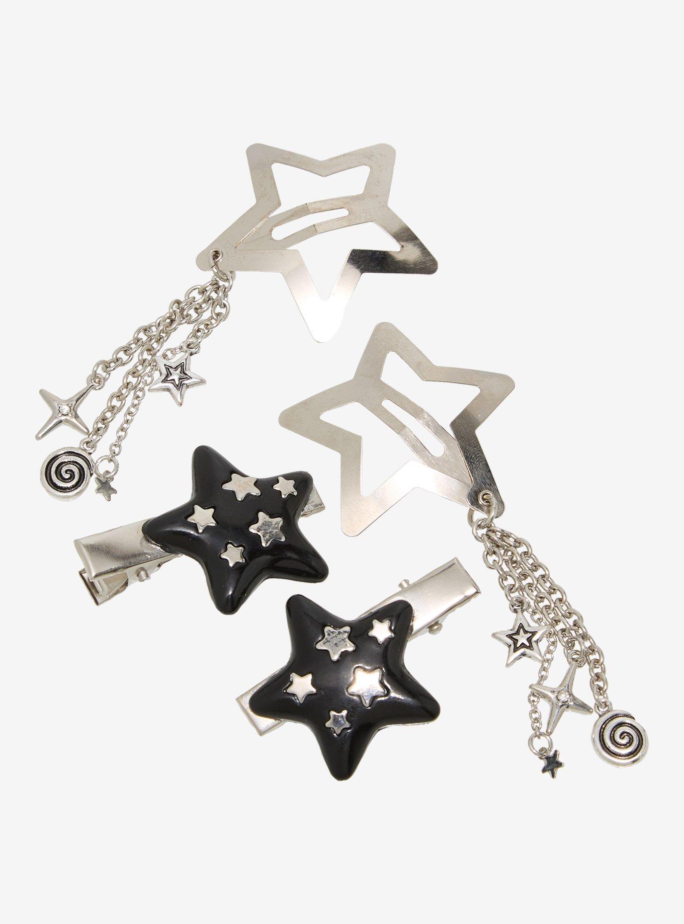 Social Collision Star Cluster Swirl Hair Clip Set, , hi-res