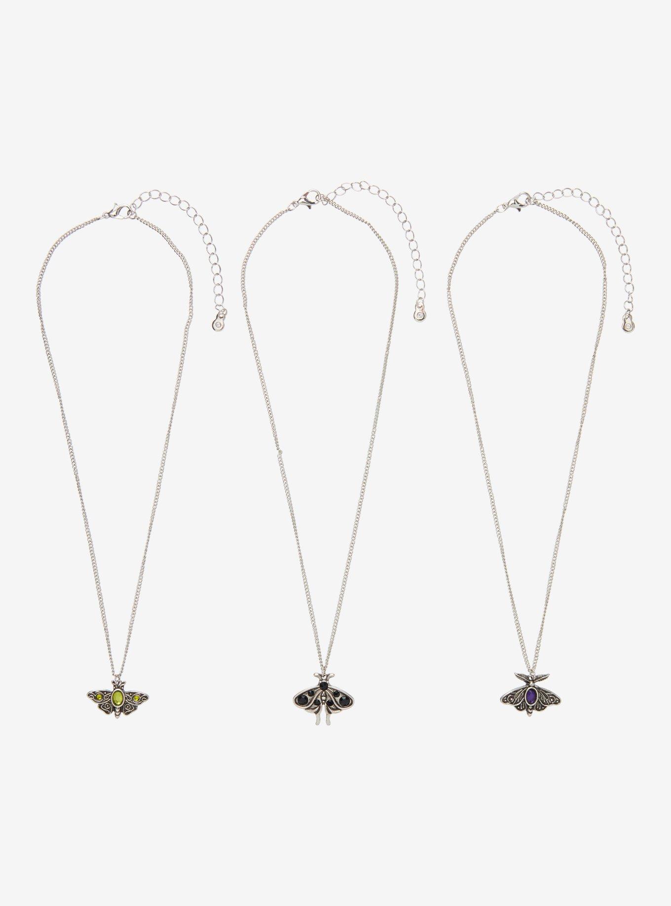 Thorn & Fable Gem Moth Trio Necklace Set, , hi-res