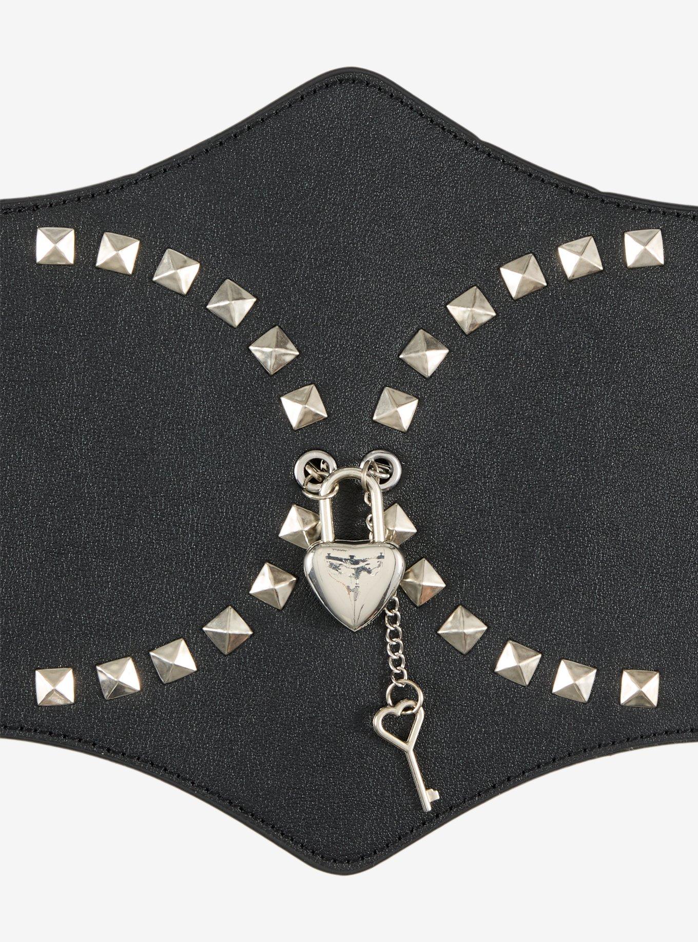 Lock & Key Stud Corset Belt, MULTI, alternate - view 3