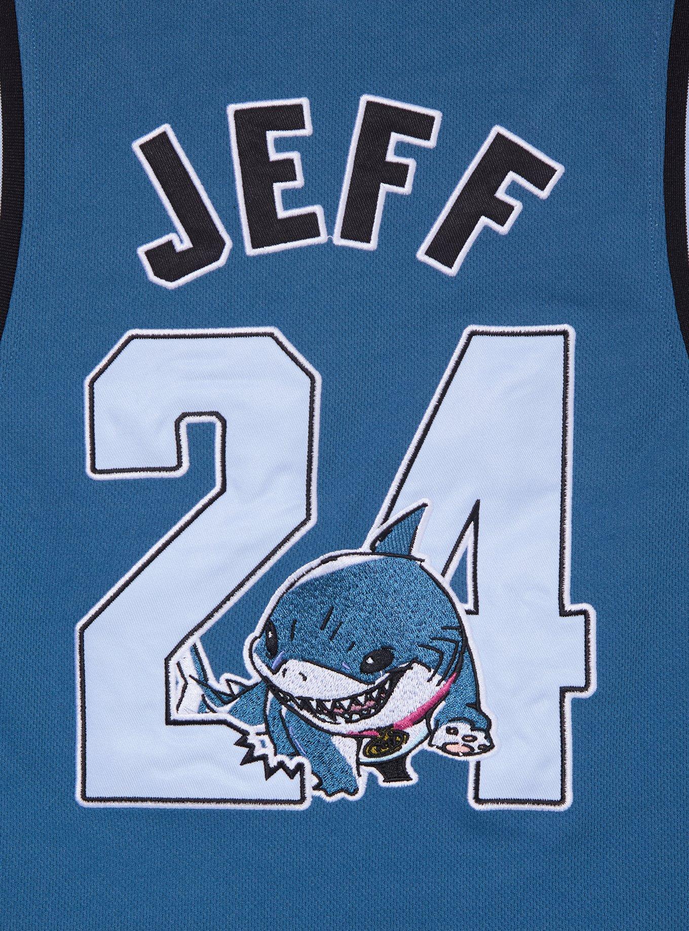 Marvel Rivals Jeff the Land Shark Basketball Jersey &mdash; BoxLunch Exclusive, BLUE, alternate