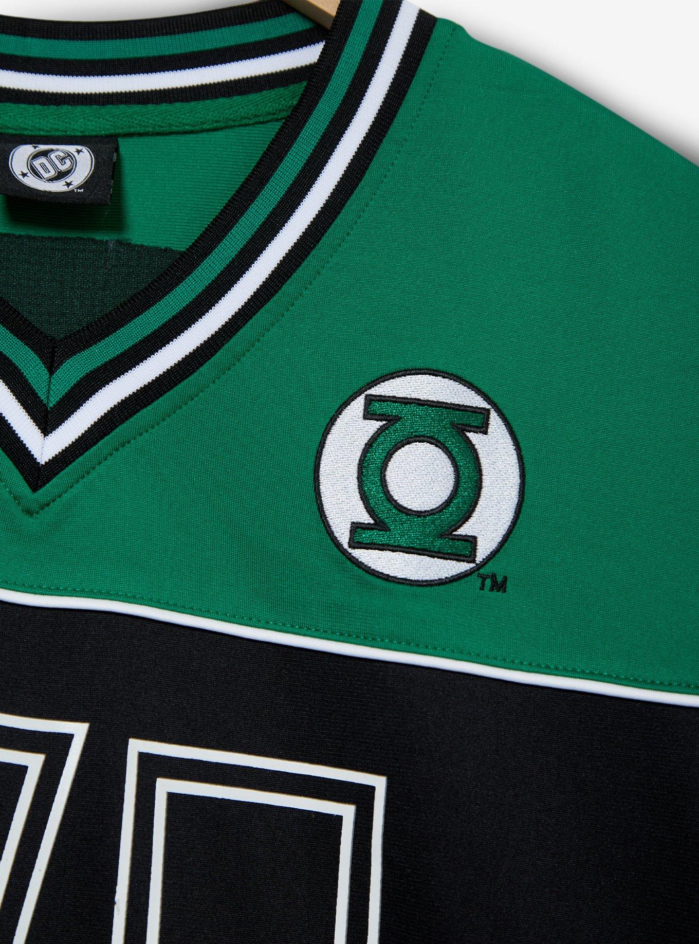 DC Comics Green Lantern John Stewart Football Jersey - BoxLunch Exclusive, GREEN, alternate - view 3