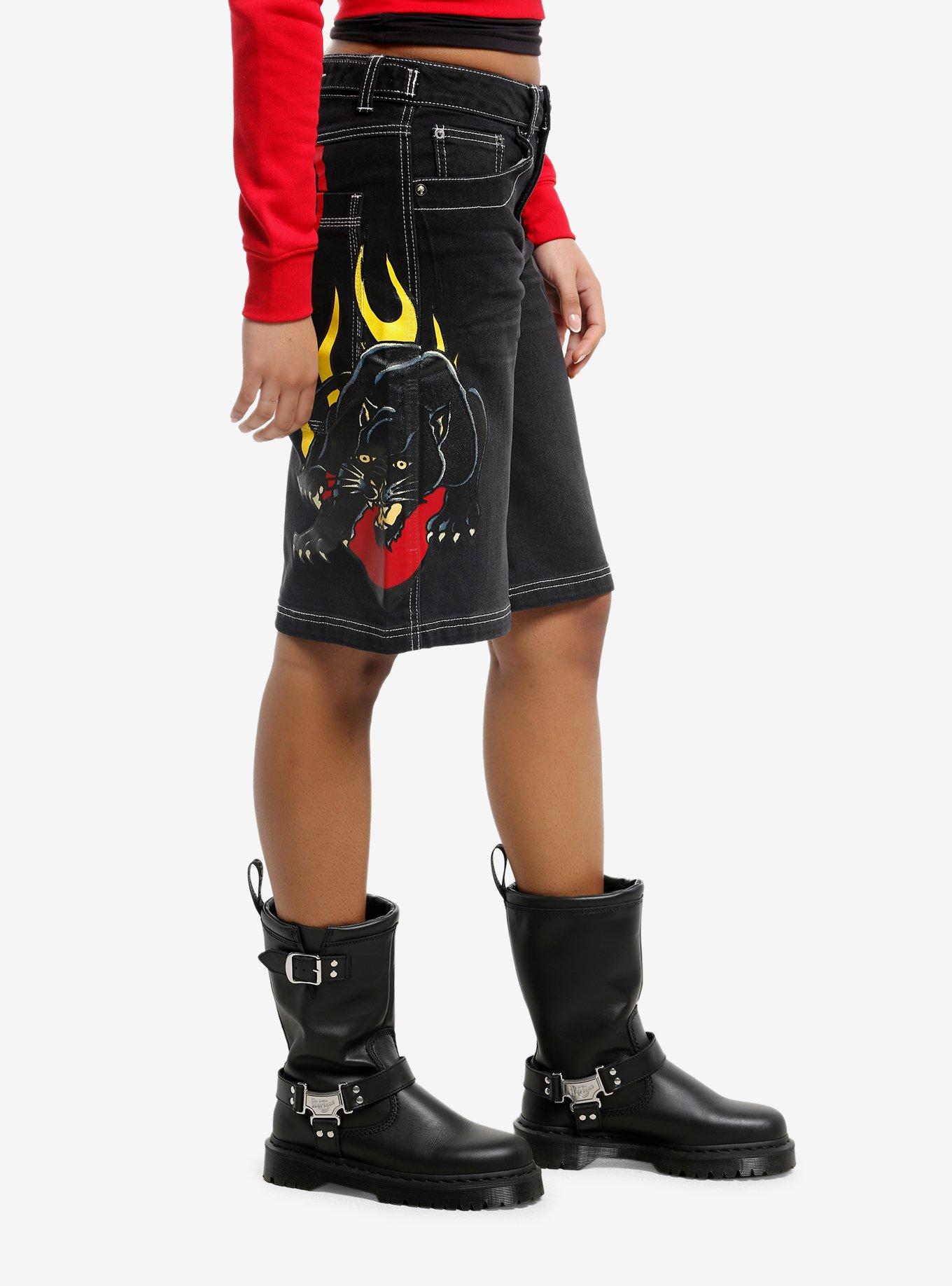Ed Hardy Panther Girls Jorts, MULTI, alternate