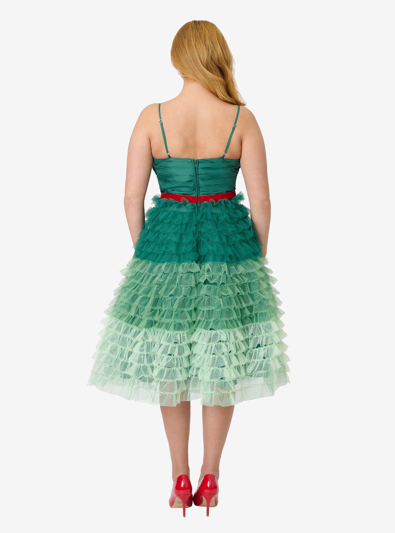 Unique Vintage Green Ombre Tulle Cupcake Swing Dress, , hi-res