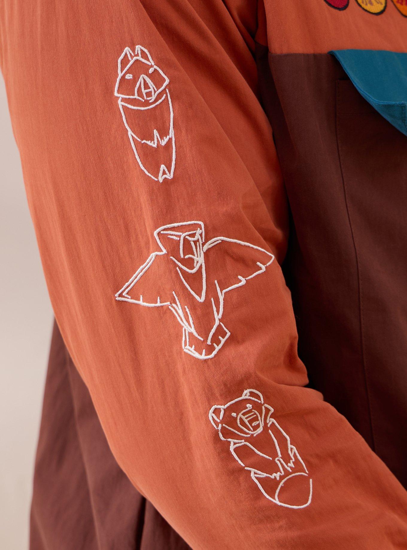 Disney Brother Bear Alaska Stamps Color Block Windbreaker - BoxLunch Exclusive, BROWN, alternate - view 5