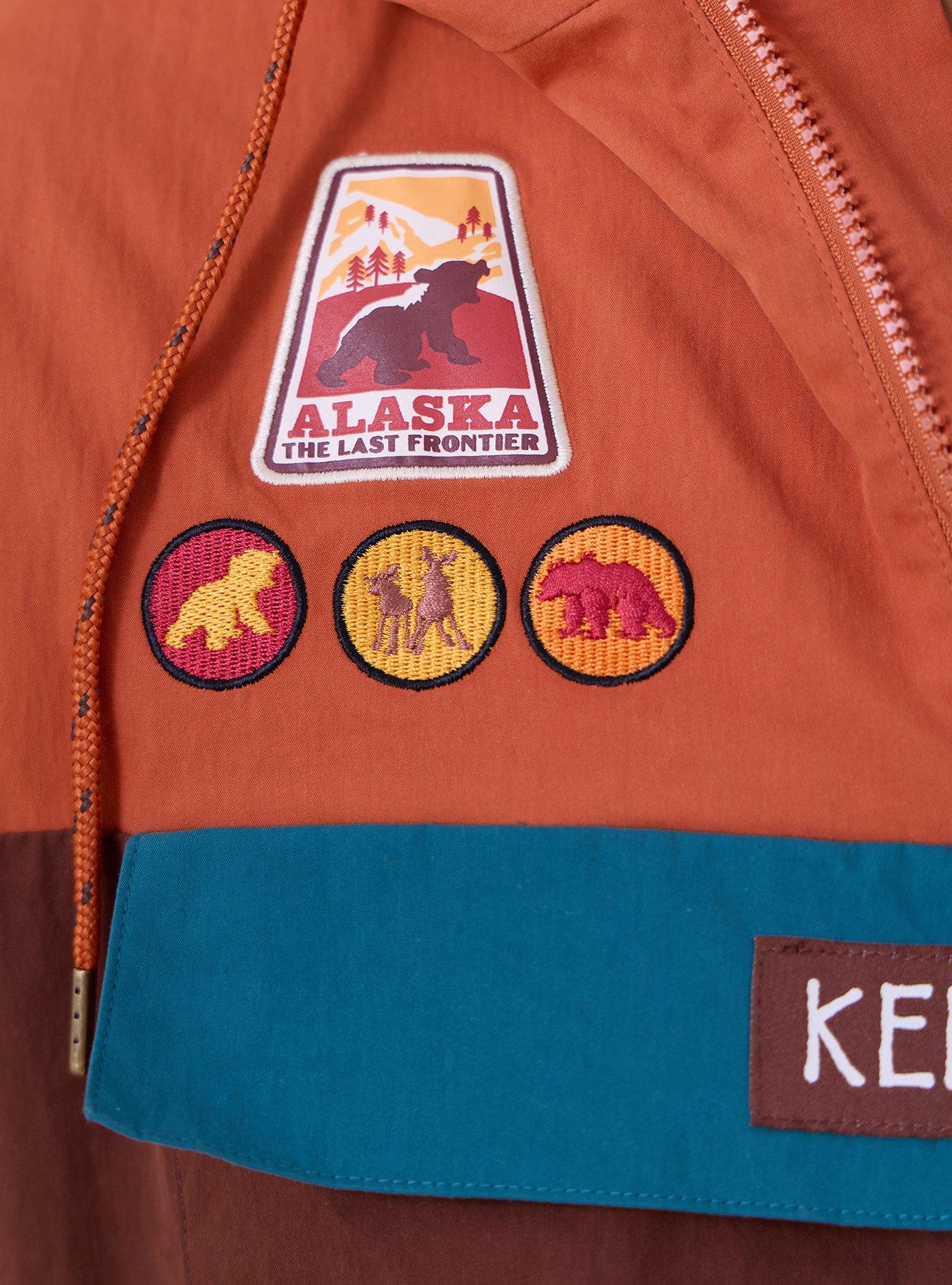 Disney Brother Bear Alaska Stamps Color Block Windbreaker - BoxLunch Exclusive, BROWN, alternate - view 6