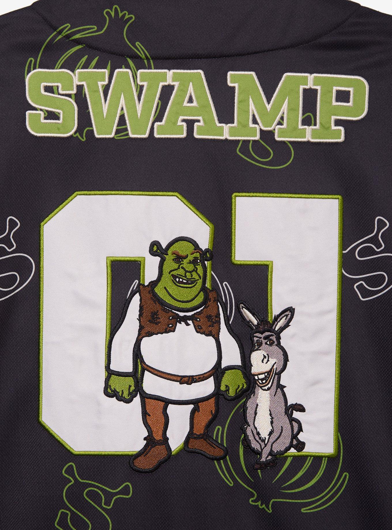 DreamWorks Shrek Onions Allover Print Baseball Jersey - BoxLunch Exclusive, BLACK, alternate