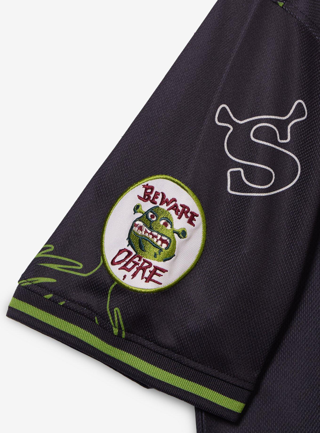 DreamWorks Shrek Onions Allover Print Baseball Jersey - BoxLunch Exclusive, BLACK, alternate