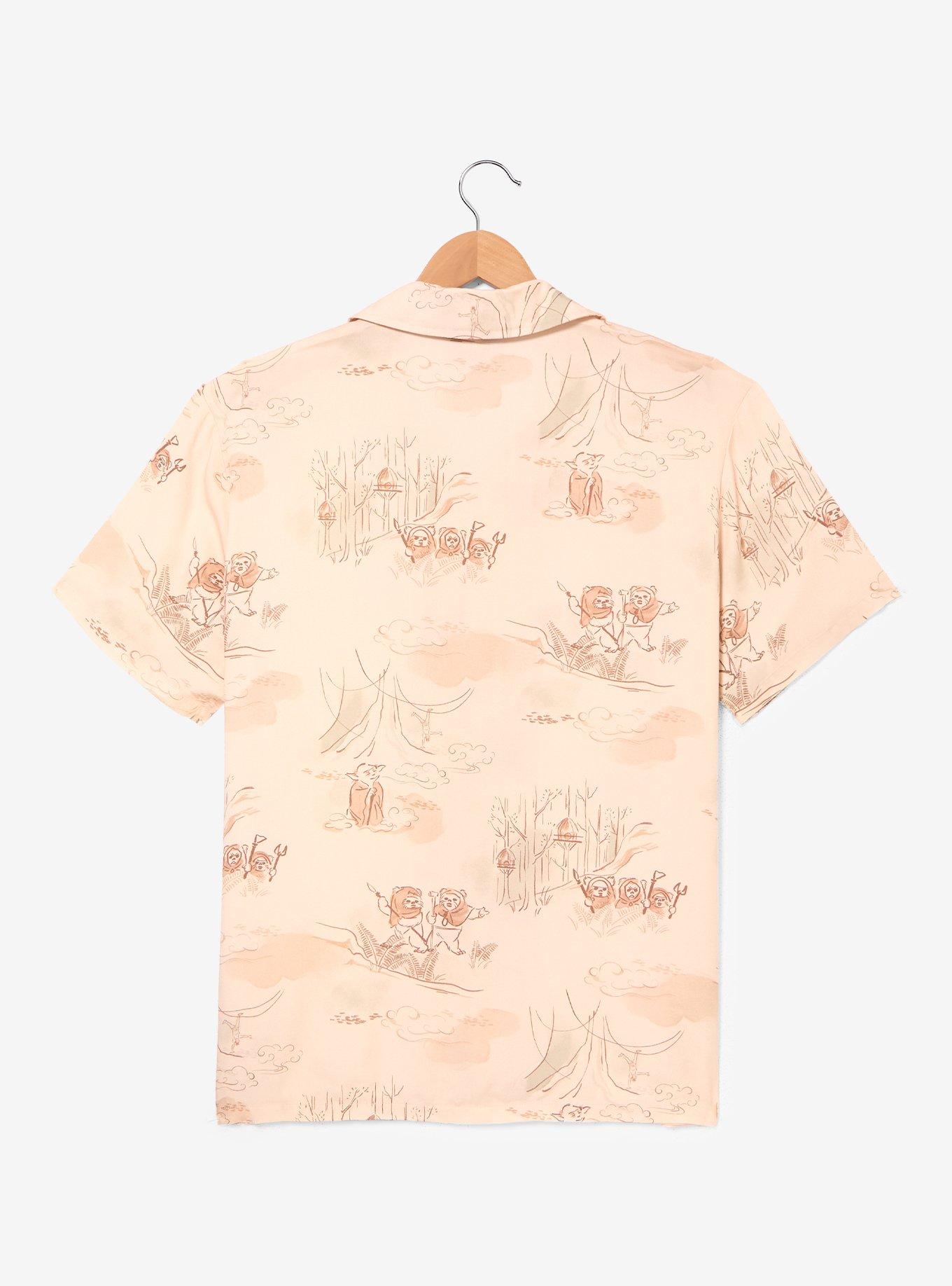 Star Wars Ewoks Illustrated Woven Button-Up &mdash; BoxLunch Exclusive, , hi-res