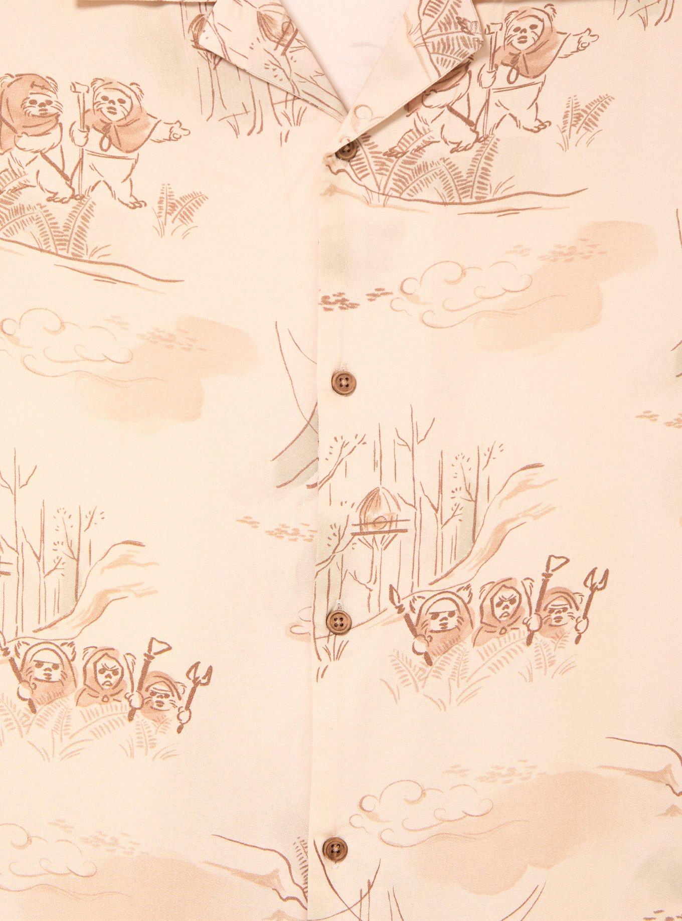 Star Wars Ewoks Illustrated Woven Button-Up &mdash; BoxLunch Exclusive, , alternate