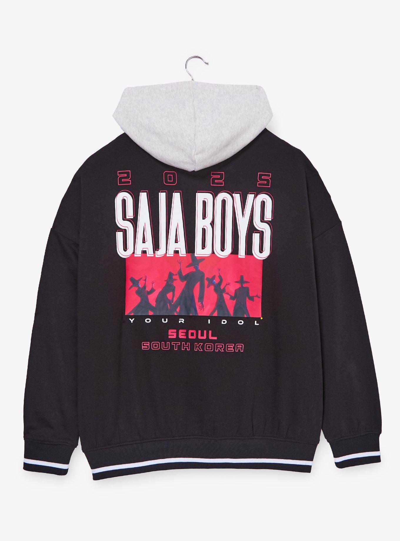 KPop Demon Hunters Saja Boys Embossed Logo Hoodie - BoxLunch Exclusive, , hi-res