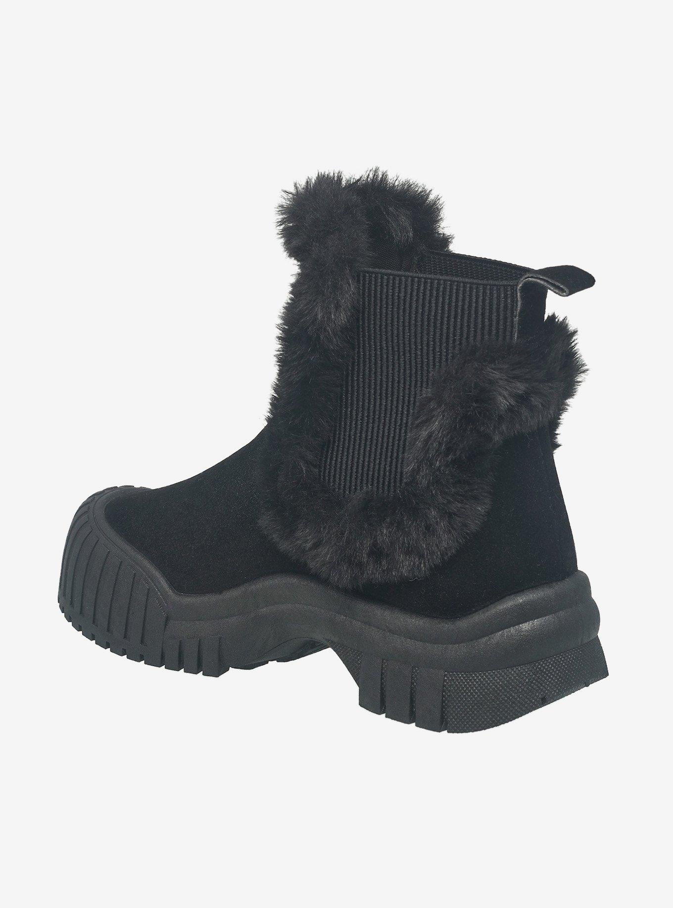 Austin Fur Trim Girls Boot, BLACK, alternate