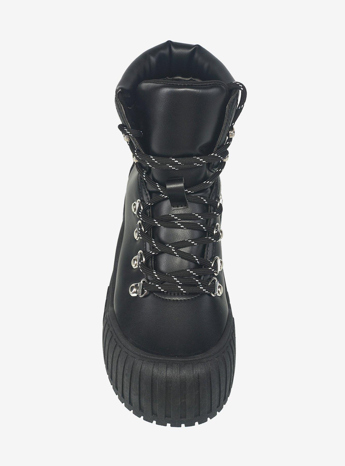 Chris Lace Up Girls Boot, BLACK, alternate