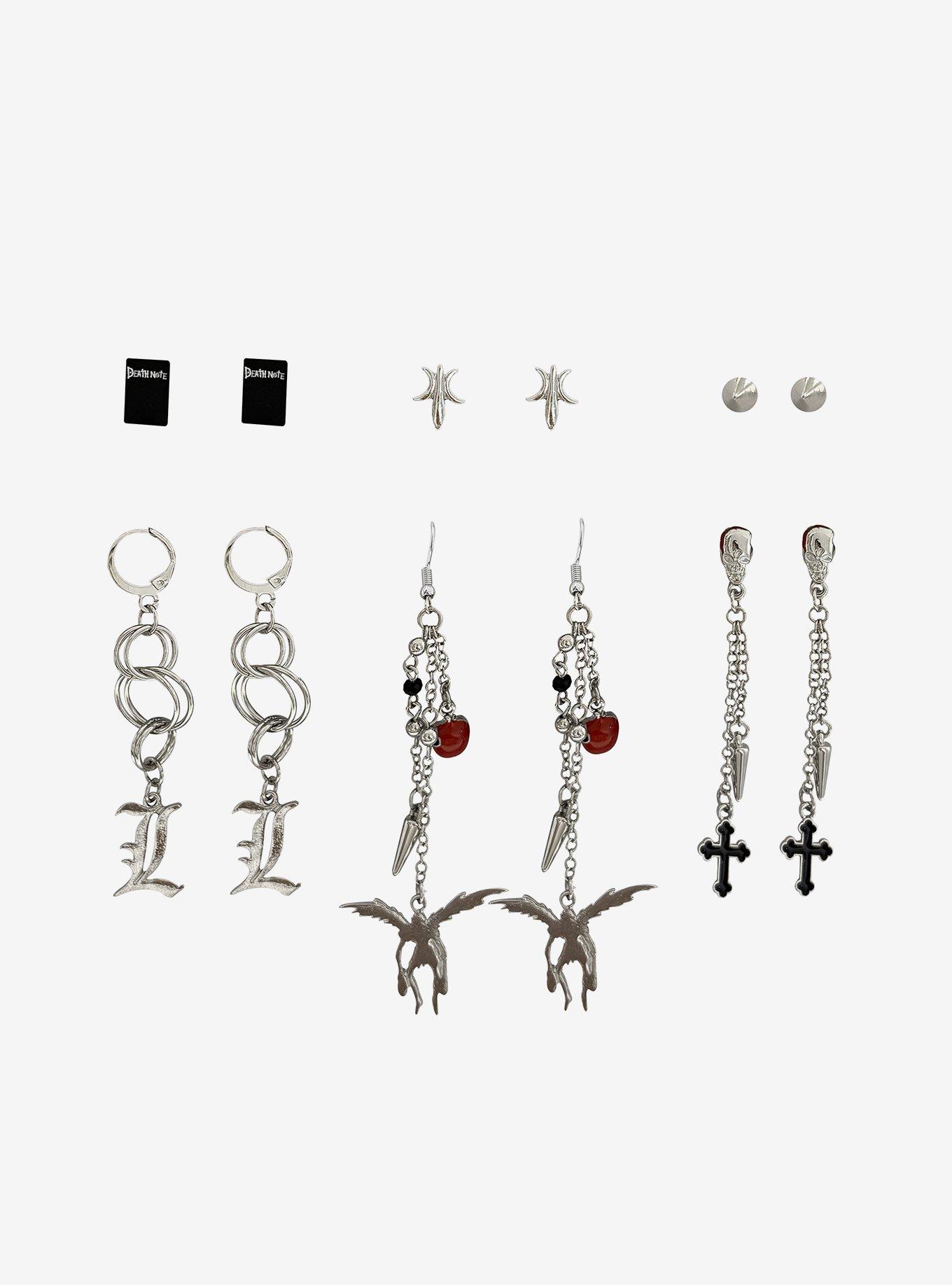 Death Note Icons Stud & Drop Earring Set, , hi-res