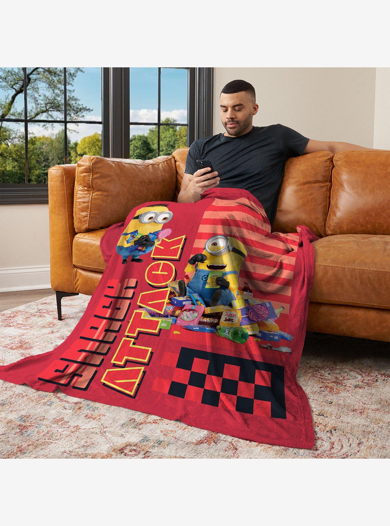 Despicable Me 4 Minion Snack Attack Cloud Throw Blanket