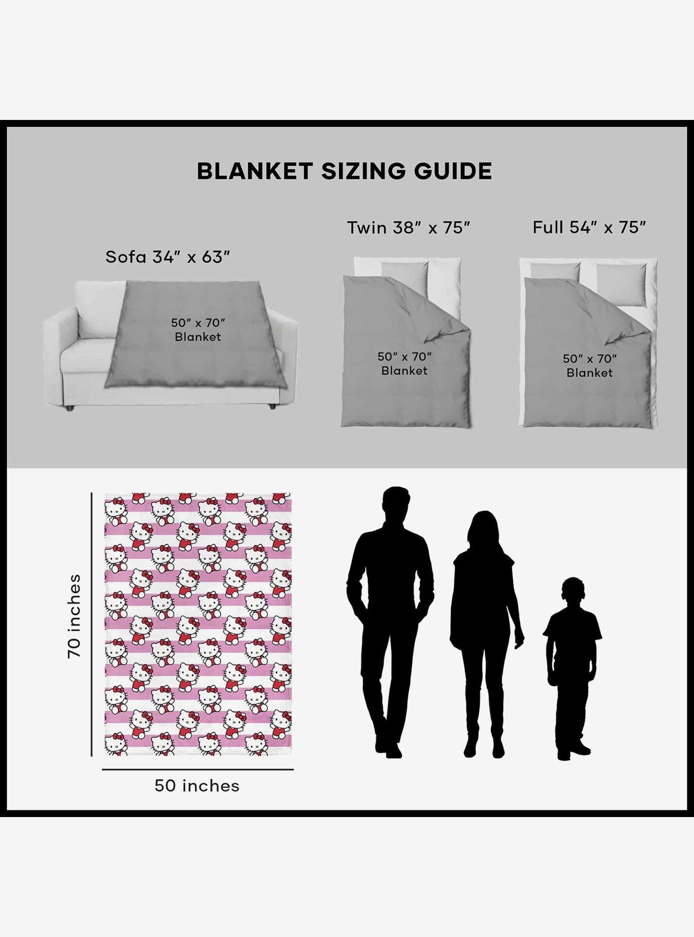 Hello Kitty Bow And Stripes Silk Touch Throw Blanket, , alternate