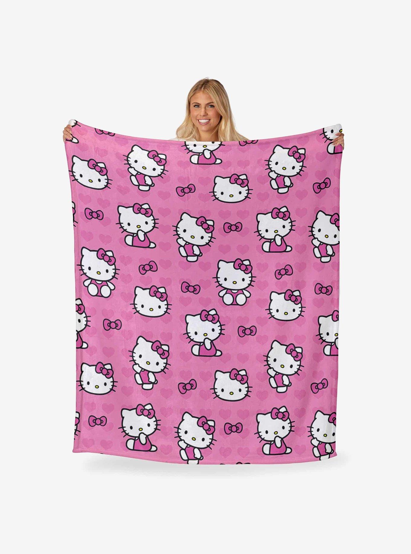 Hello Kitty I Love Pink Silk Touch Throw Blanket, , hi-res