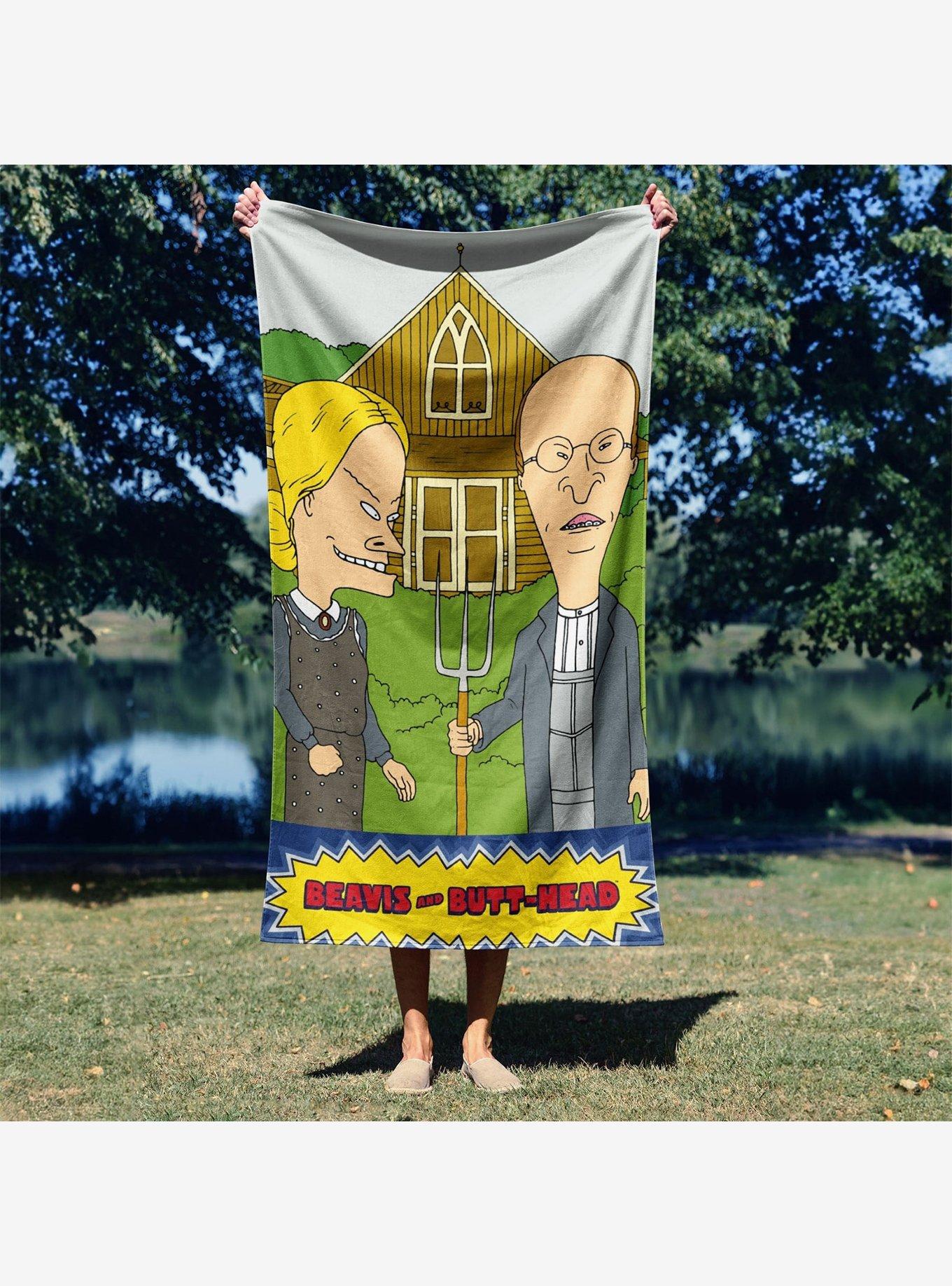 Beavis & Butt Head Being Gothic Rules + Shut Up 2-Pack Beach Towel, , hi-res