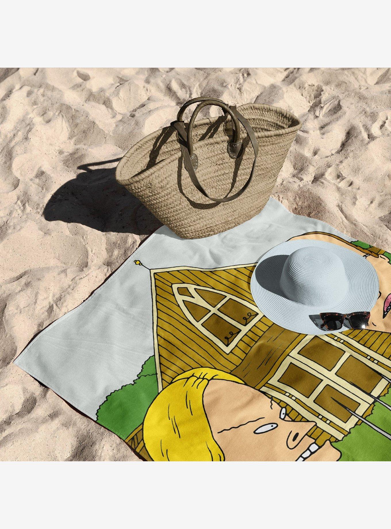 Beavis & Butt Head Being Gothic Rules + Shut Up 2-Pack Beach Towel, , alternate