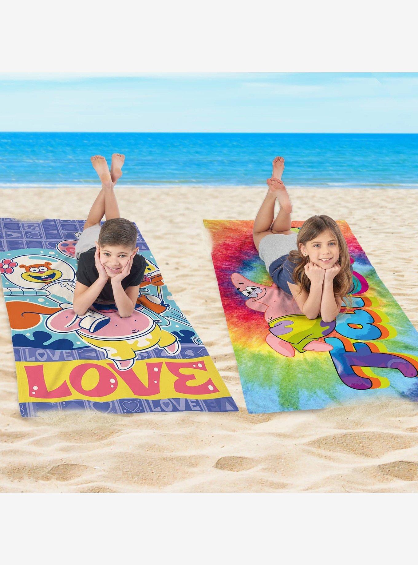 SpongeBob SquarePants Batik Love + Far Out Patrick Beach Towel 2 Pack