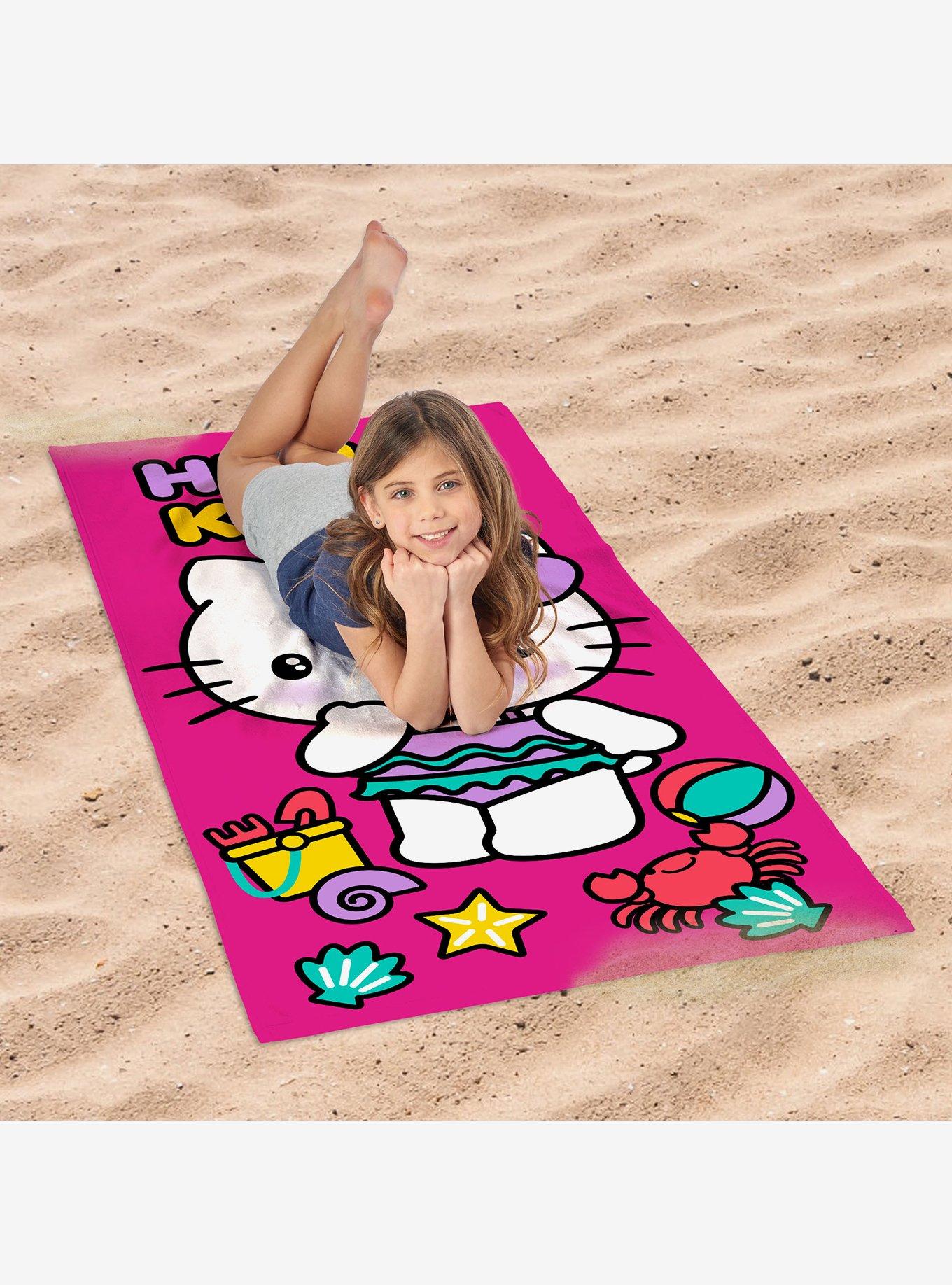 Hello Kitty Hello Beach Microfiber Beach Towel, , hi-res