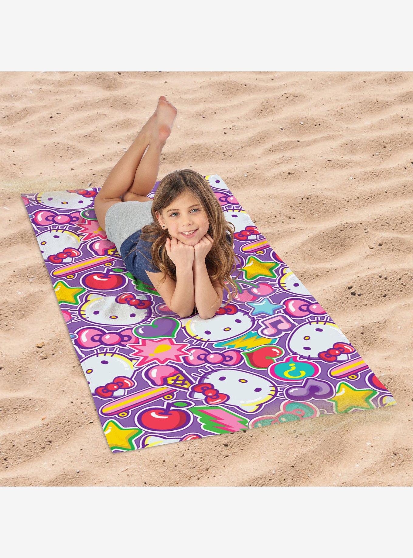 Hello Kitty Cherry Summer Microfiber Beach Towel, , hi-res