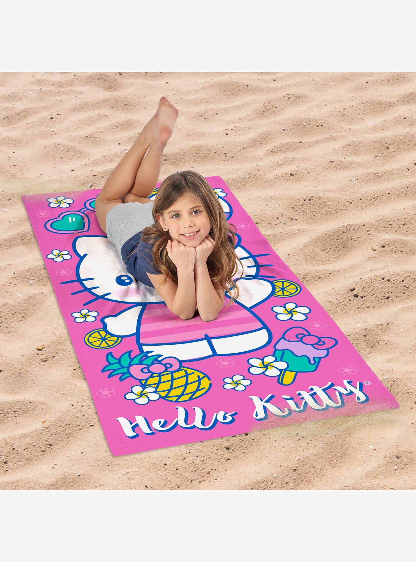 Hello Kitty Vacay Kitty Microfiber Beach Towel, , hi-res