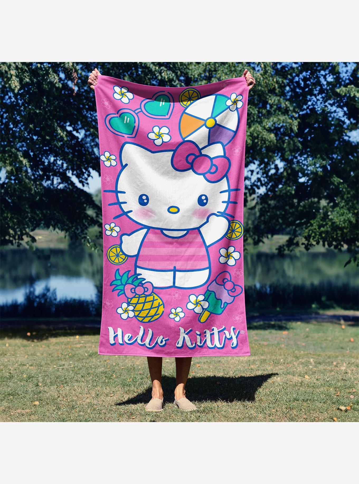 Hello Kitty Vacay Kitty Microfiber Beach Towel, , alternate