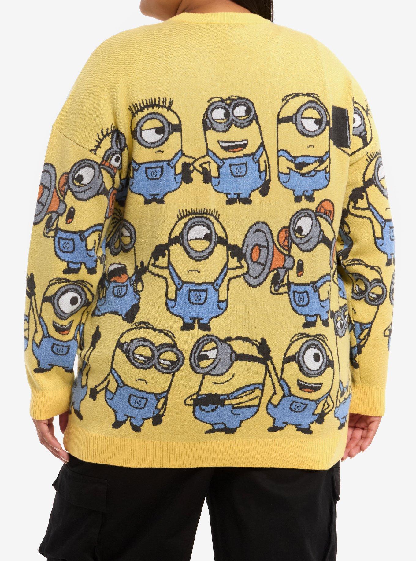 Minions Knit Cardigan Plus Size, MULTI, alternate - view 3